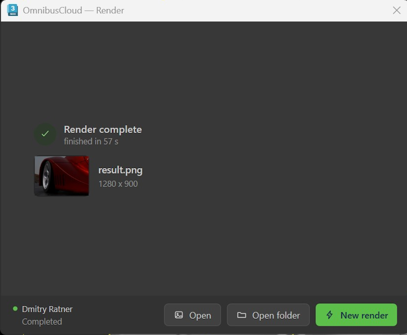 Render complete