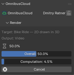 A render in progress — Overall and Computation