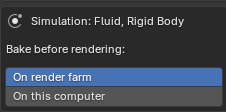 The bake chooser for a scene with detected simulations