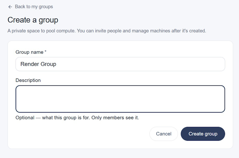 Creating a private group